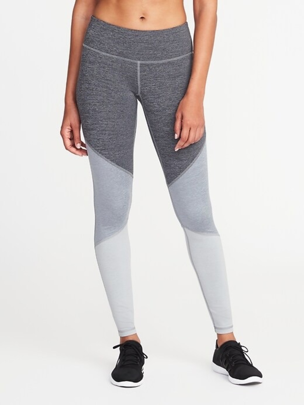 Old Navy Active High-Waisted Elevate Color-Block Leggings Size Medium